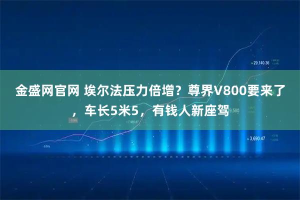 金盛网官网 埃尔法压力倍增？尊界V800要来了，车长5米5，有钱人新座驾